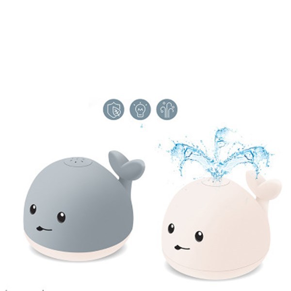 LED Fish Bath Toy - Rotating Fountain & Music