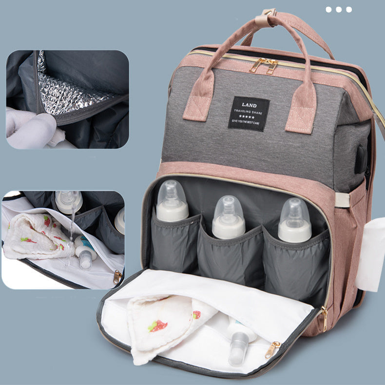 Sac à dos maman New Mummy – Lit de voyage intégré & compartiment isotherme