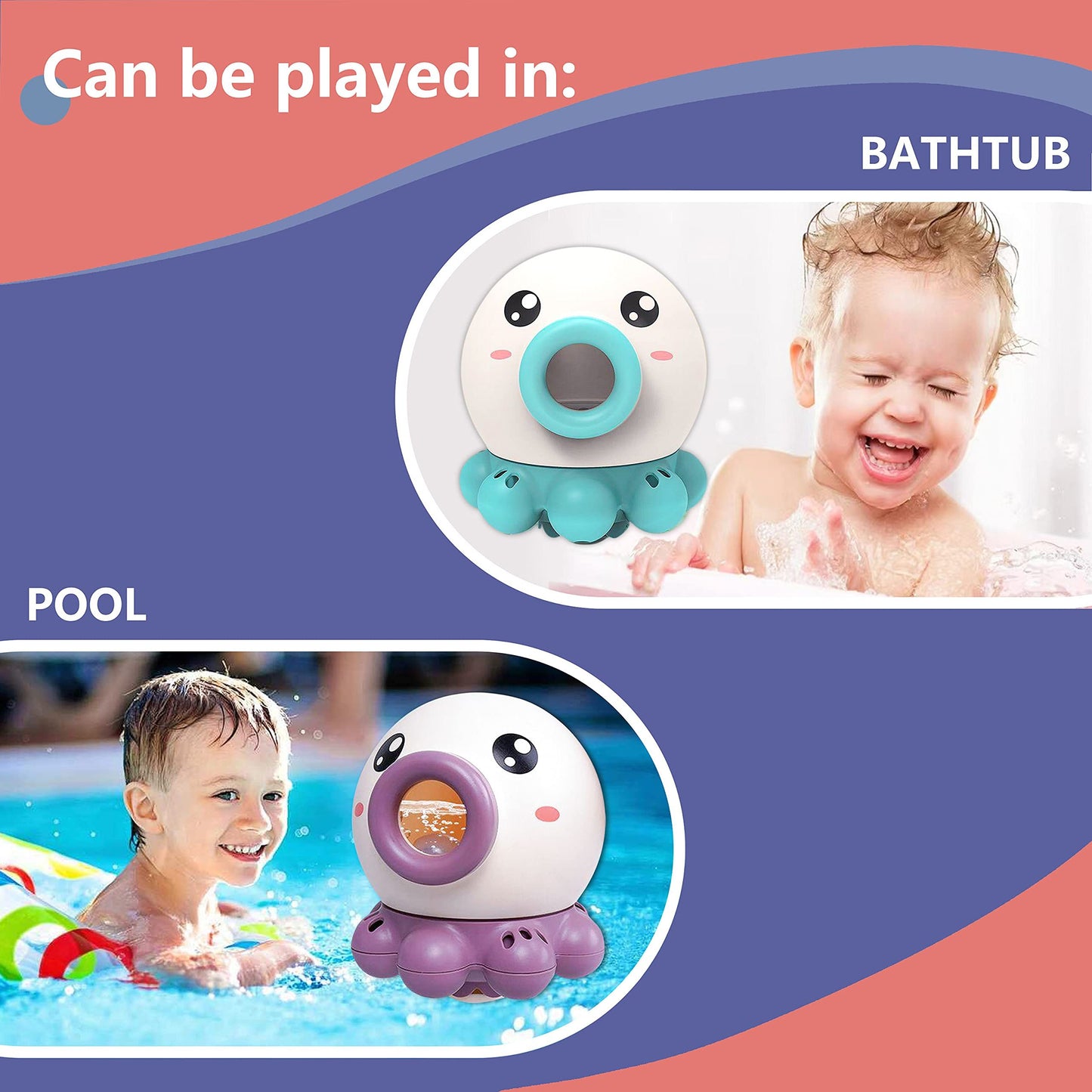 Octopus Bath Toy with Rotating Fountain - Interactive Water Toy for Kids
