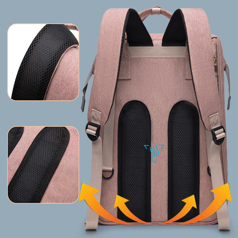 Sac à dos maman New Mummy – Lit de voyage intégré & compartiment isotherme