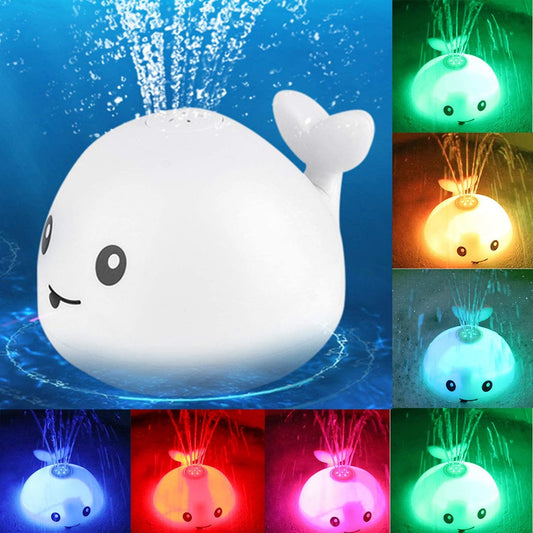 Jouet de bain poisson LED – Fontaine rotative & musique