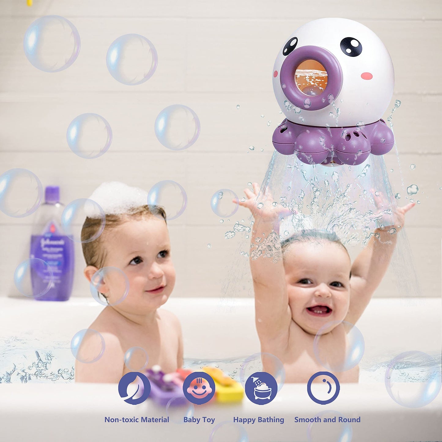 Octopus Bath Toy with Rotating Fountain - Interactive Water Toy for Kids 