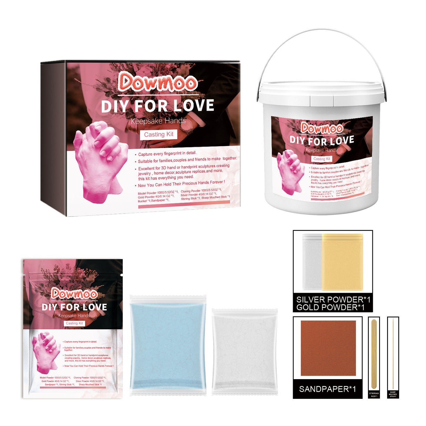 Kit Empreintes 3D Mains & Pieds - Créez un Souvenir Éternel
